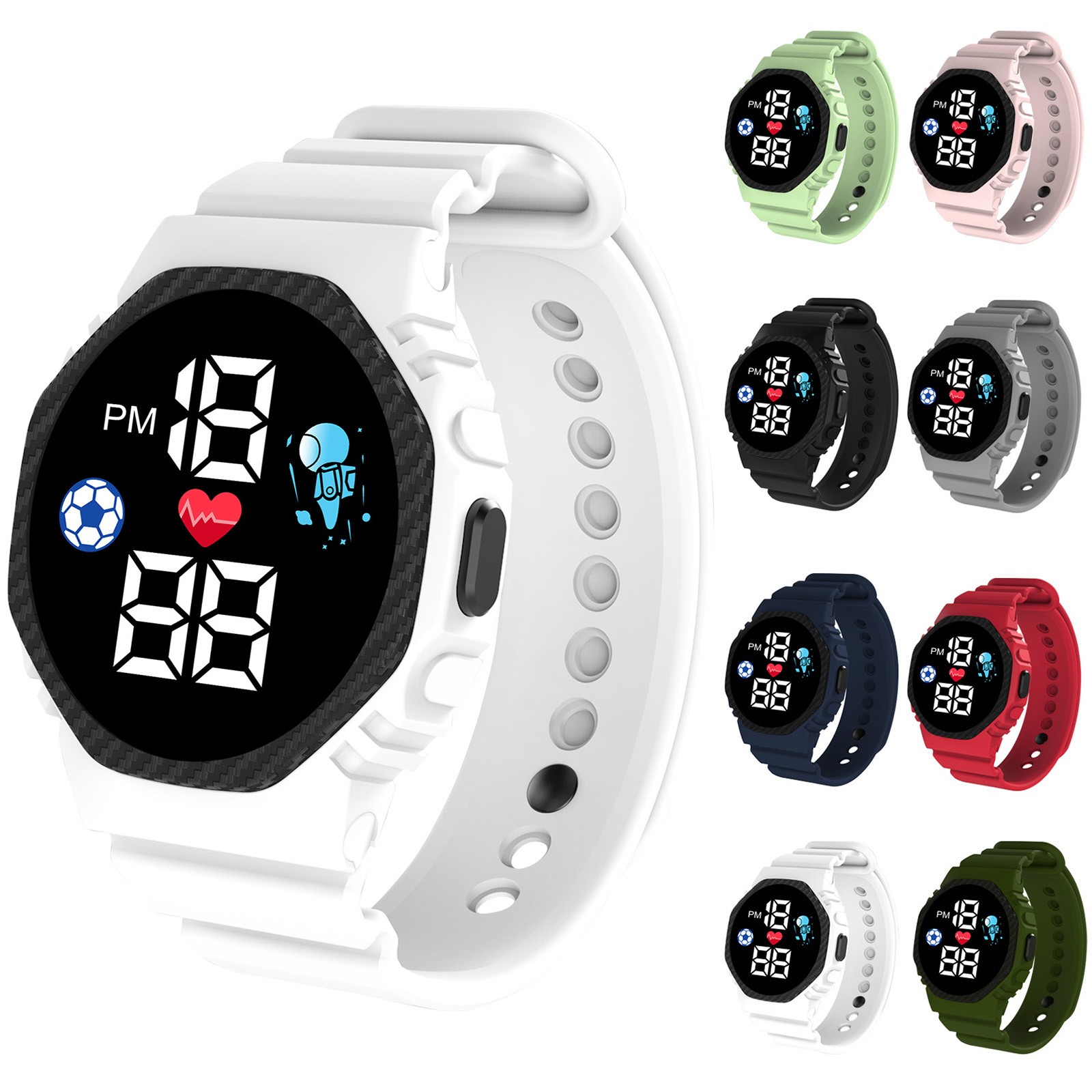 Smartwatch Digital Watches For Girls - 어린이용 멀티 컬러 스마트 워치 방수