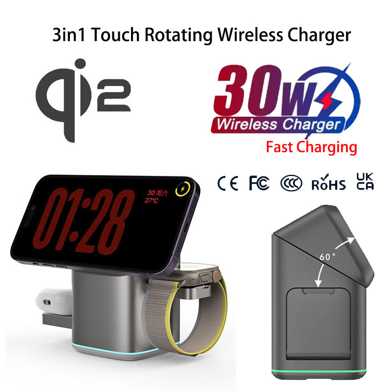 Smartwatch Watches Xiaomi - Praiser 25W Qi2 접이식 터치 자동