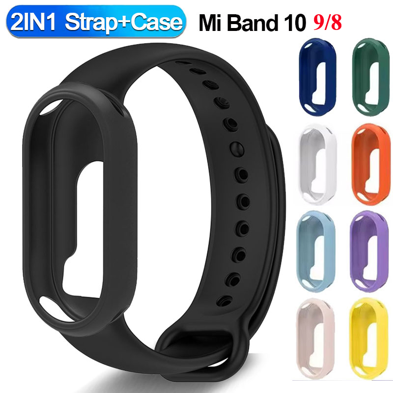 Smartwatch Watches Xiaomi - 샤오미 스마트 밴드 10용 실리콘 스트랩+시계