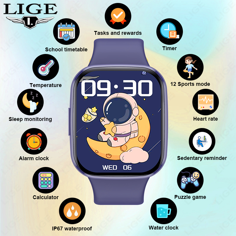Smartwatch Digital Watches For Girls - Lige 어린이 스마트 시계 여성 피트니스