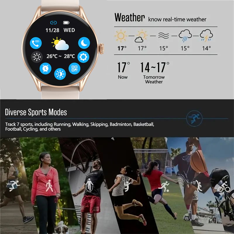 Aiweile AW19 남녀공용 스마트 워치, 안드로이 - Smartwatch Iphone Watches For Women 리뷰 및 가격
