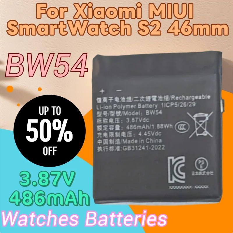 100% 새 고품질 3.87V 486mAh 교체용 시계 - Smartwatch Watches Xiaomi 리뷰 및 가격