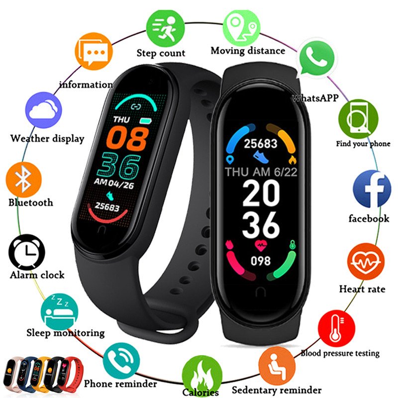 M6 스마트워치 남녀 스포츠 스마트 팔찌 심박수 측정  - Smartwatch Iphone Watches For Women 리뷰 및 가격