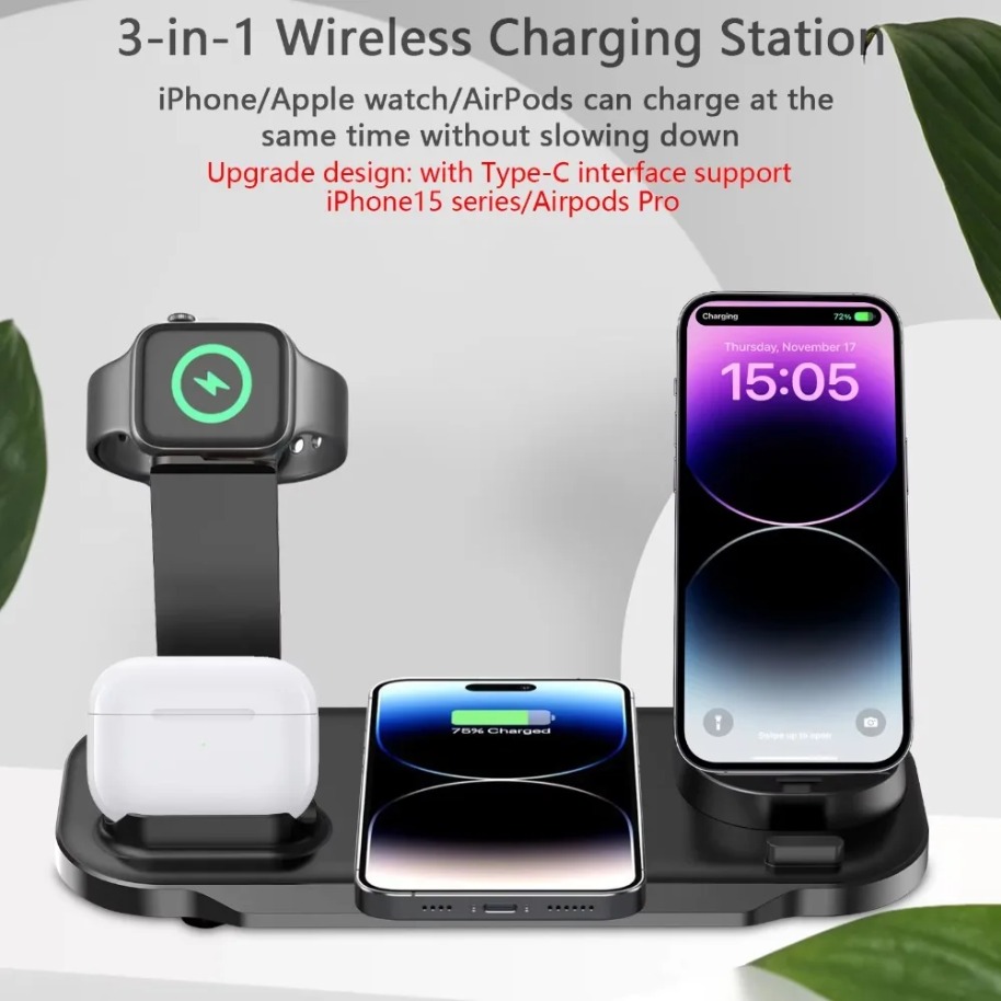 7 in 1 무선 충전 스탠드 타입-C 포트 아이폰 1 - Smartwatch Watches Xiaomi 리뷰 및 가격