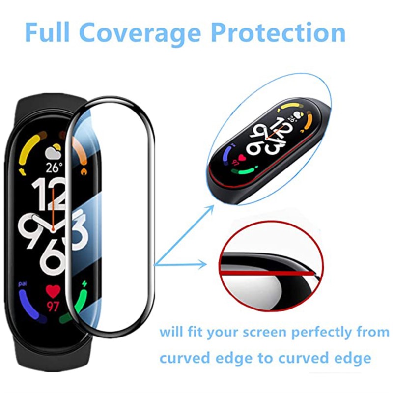 Xiaomi 미밴드 6 7 Miband 소프트 유리 보 - Smartwatch Watches Xiaomi 리뷰 및 가격