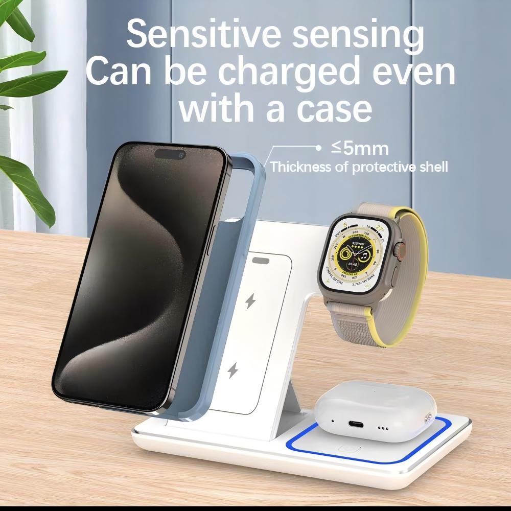 무선 충전기 홀더 스탠드 3 in 1 접이식 고속 충전 - Smartwatch Watches Xiaomi 리뷰 및 가격