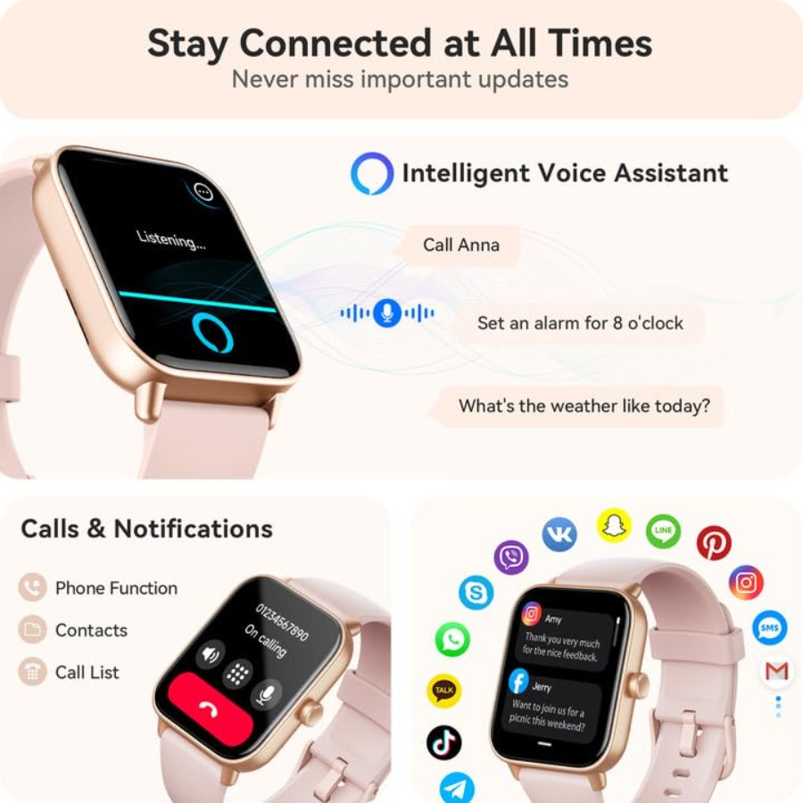 여성용 스마트워치 (안드로이드 및 아이폰 호환), 알렉 - Smartwatch Iphone Watches For Women 리뷰 및 가격