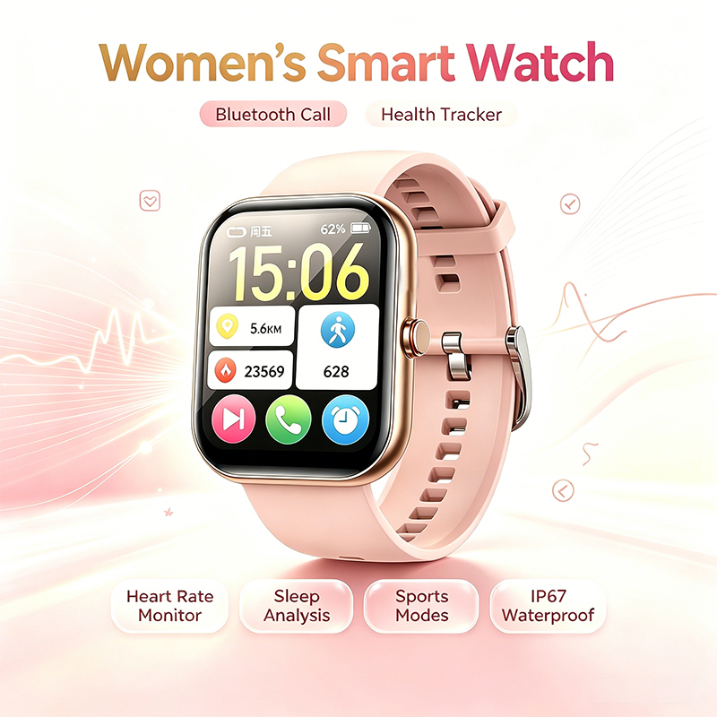 여성용 스마트워치 BT 통화 심박수 수면 모니터링 IP - Smartwatch Ladies Watches For Women 리뷰 및 가격