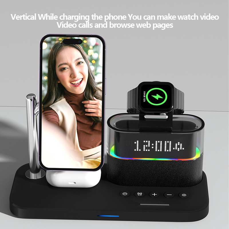 다기능 무선 충전기 스탠드 패드 RGB 라이트 알람 시 - Smartwatch Watches Xiaomi 리뷰 및 가격