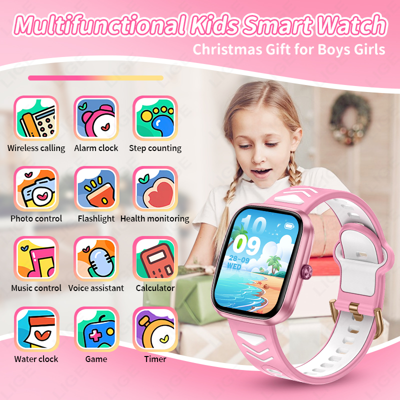 LIGE 신형 1.75인치 블루투스 통화 방수 스마트워 - Smartwatch Digital Watches For Girls 리뷰 및 가격