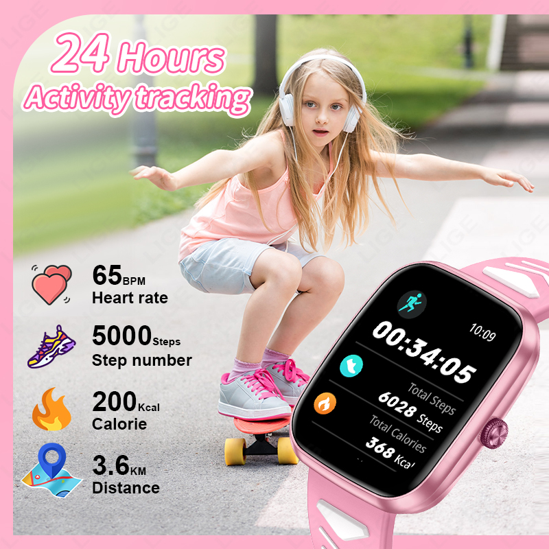 LIGE 신형 1.75인치 블루투스 통화 방수 스마트워 - Smartwatch Digital Watches For Girls 리뷰 및 가격
