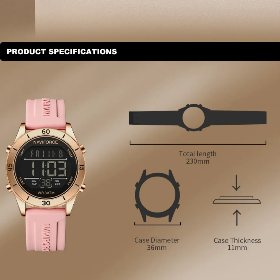 여성용 NAVIFORCE 시계 패션 스포츠 방수 Lcd - Silicone Sport Band 리뷰 및 가격