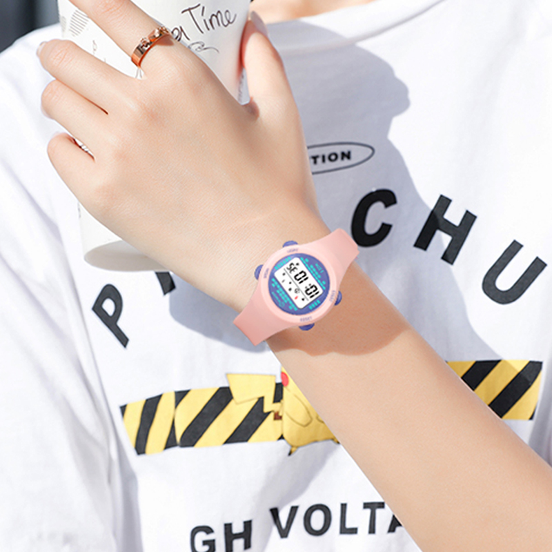 어린이 전자 시계 소녀 핑크 귀여운 중학교 소년 시계  - Smartwatch Digital Watches For Girls 리뷰 및 가격