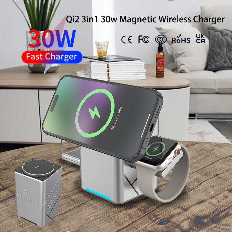 15W 터치 회전식 마그네틱 멀티 기능 3 in 1 무 - Smartwatch Watches Xiaomi 리뷰 및 가격