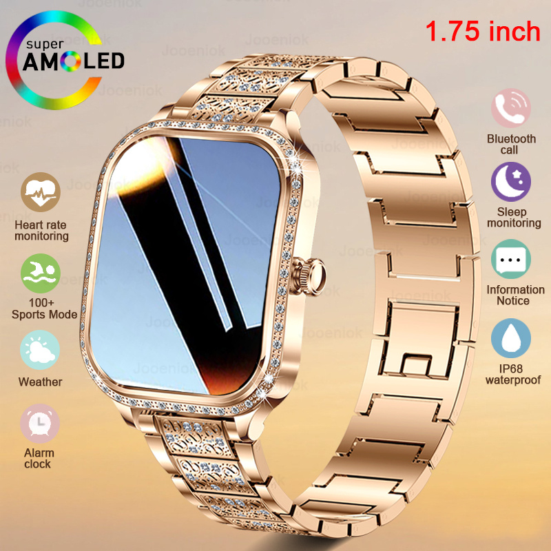 새로운 패션 여성의 스마트 시계 심박수 1.75 인치  - Watches Ladies Smartwatch 리뷰 및 가격