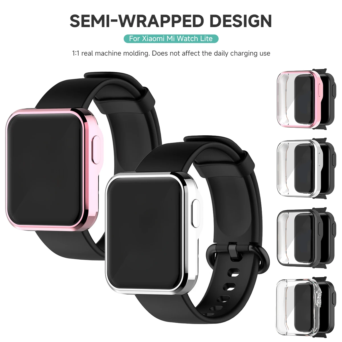 Xiaomi Mi Watch Lite 용 케이스 Red - Smartwatch Watches Xiaomi 리뷰 및 가격