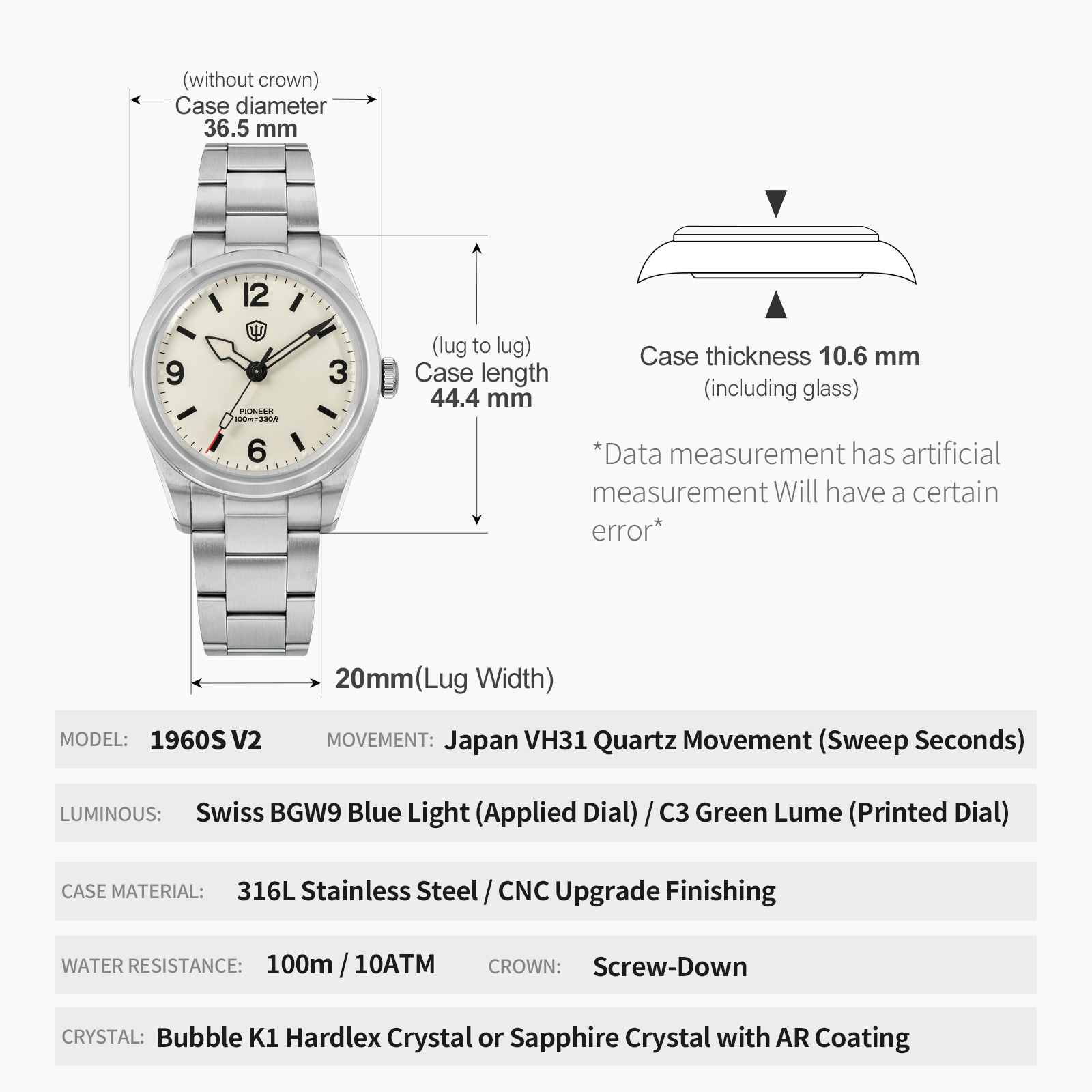 Watchdives WD1960S V2 빈티지 크림 3 - Watches Ladies Smartwatch 리뷰 및 가격